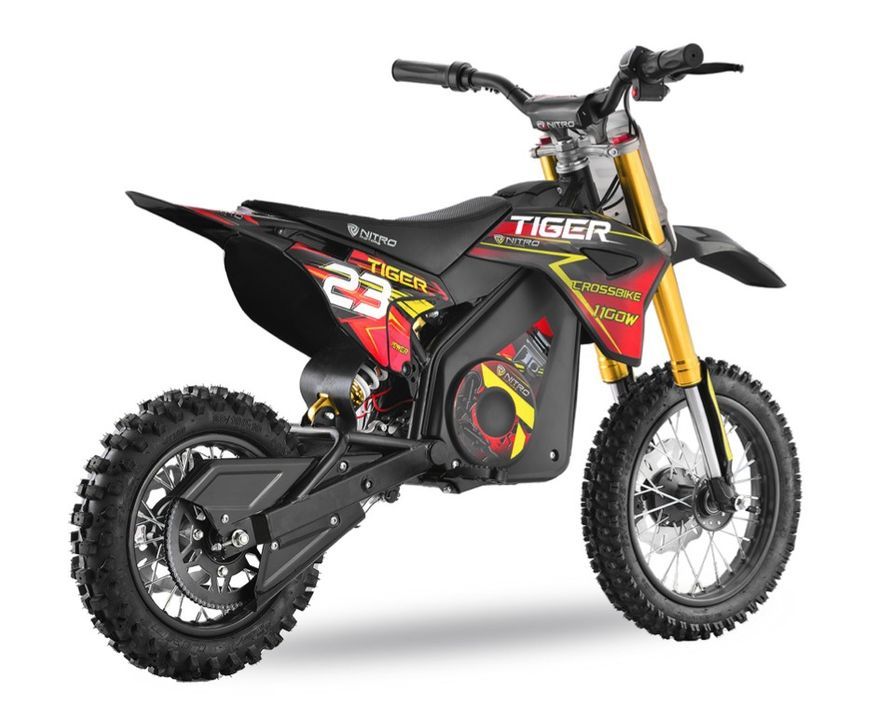 Moto électrique enfant Tigre 1100W Lithium 36V 12/10 bleu - Photo n°2