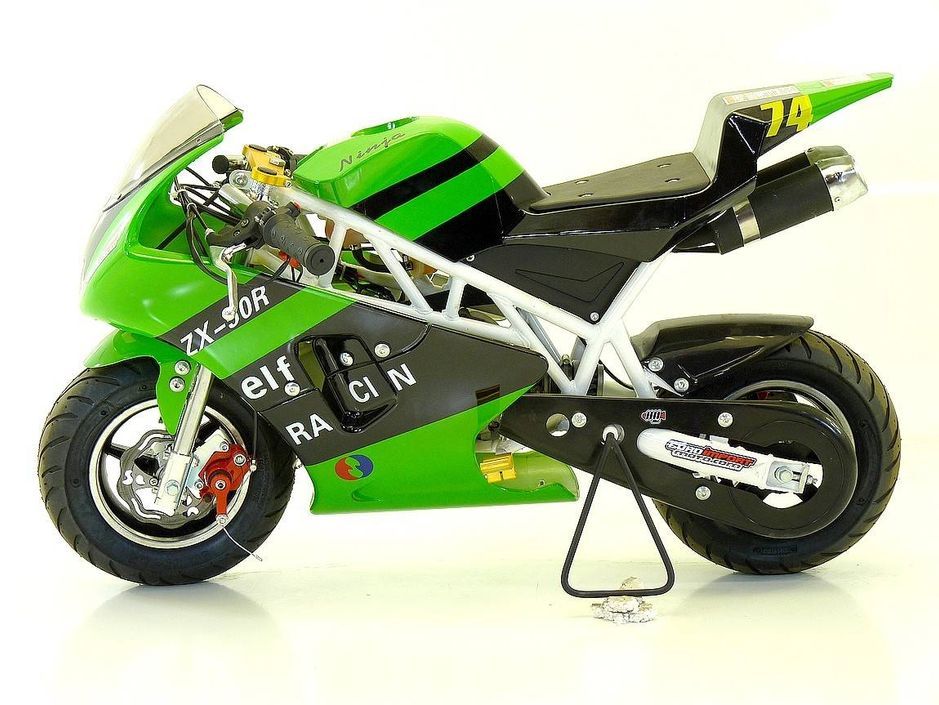 Moto pocket piste Racing 50cc vert - Photo n°4