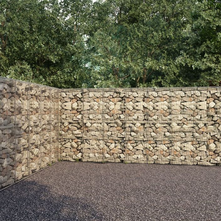 Mur à gabion avec couvercles Acier galvanisé 600 x 30 x 200 cm - Photo n°1