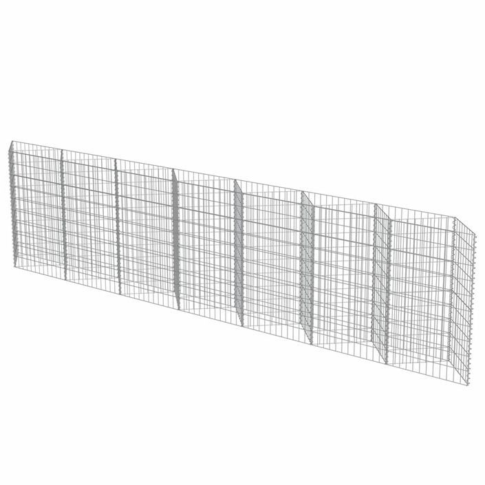 Mur de gabion Acier galvanisé 450 x 30 x 100 cm - Photo n°2