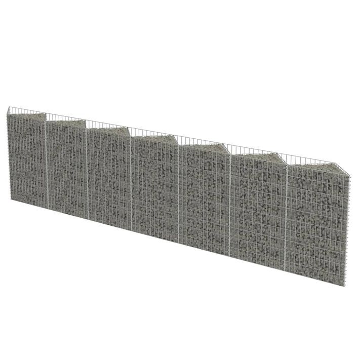 Mur de gabion Acier galvanisé 450 x 30 x 100 cm - Photo n°4