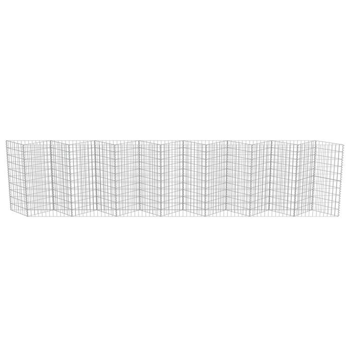 Mur de gabion Acier galvanisé 450 x 30 x 100 cm - Photo n°5