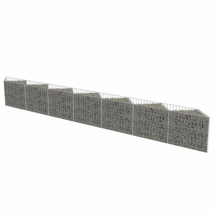 Mur de gabion Acier galvanisé 450 x 30 x 50 cm - Photo n°4