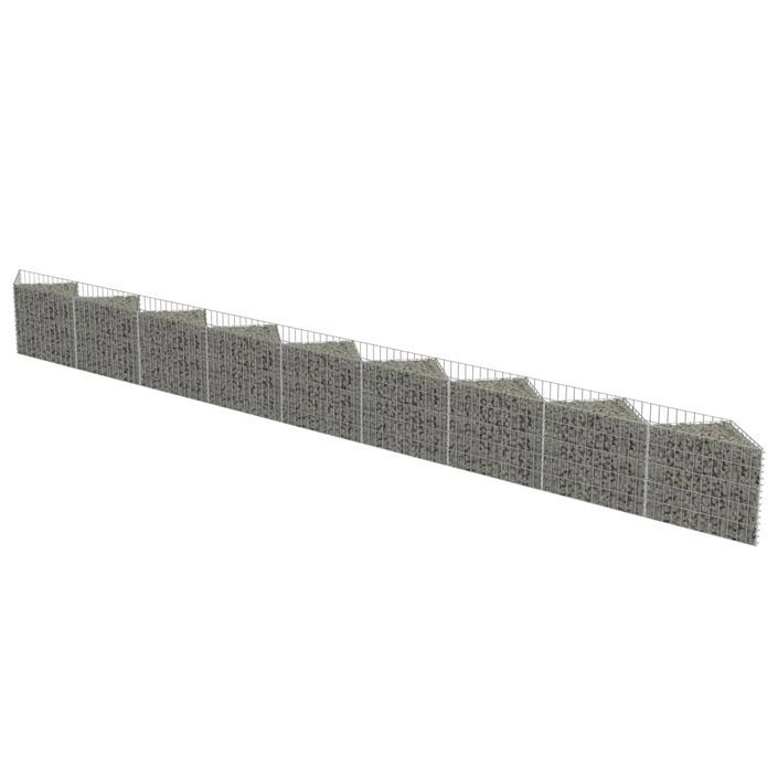 Mur de gabion Acier galvanisé 630 x 30 x 50 cm - Photo n°4