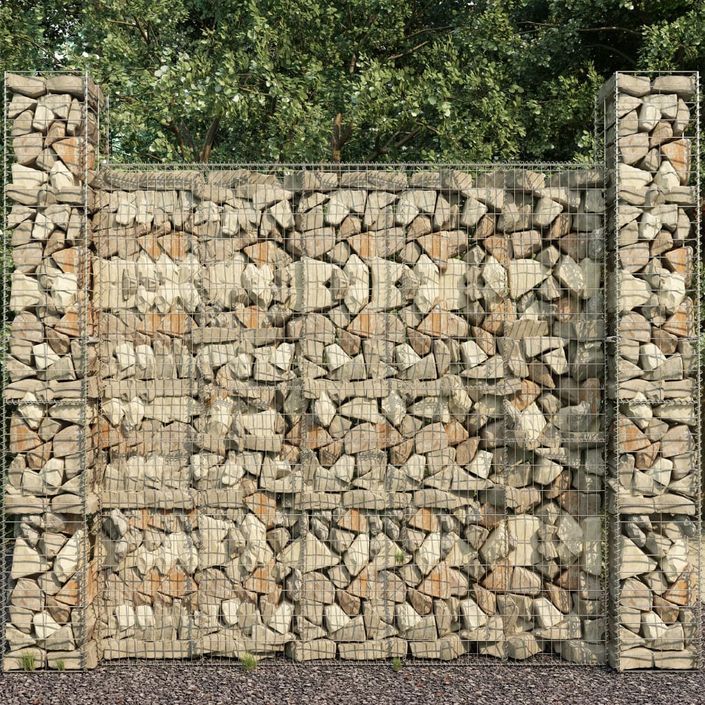 Mur en gabion avec couvercle Acier galvanisé 600 x 50 x 200 cm - Photo n°1