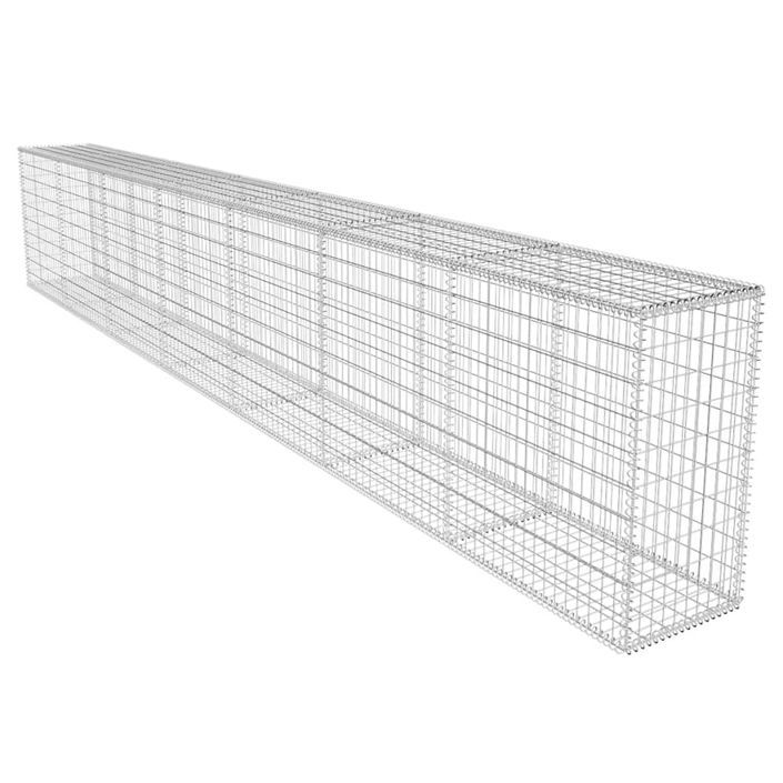 Mur en gabion avec couvercle Acier galvanisé 600x50x100 cm - Photo n°2