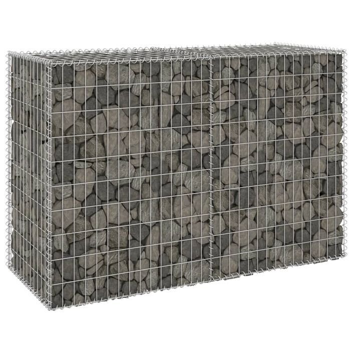 Mur en gabion avec couvercles Acier galvanisé 150x60x100 cm - Photo n°1