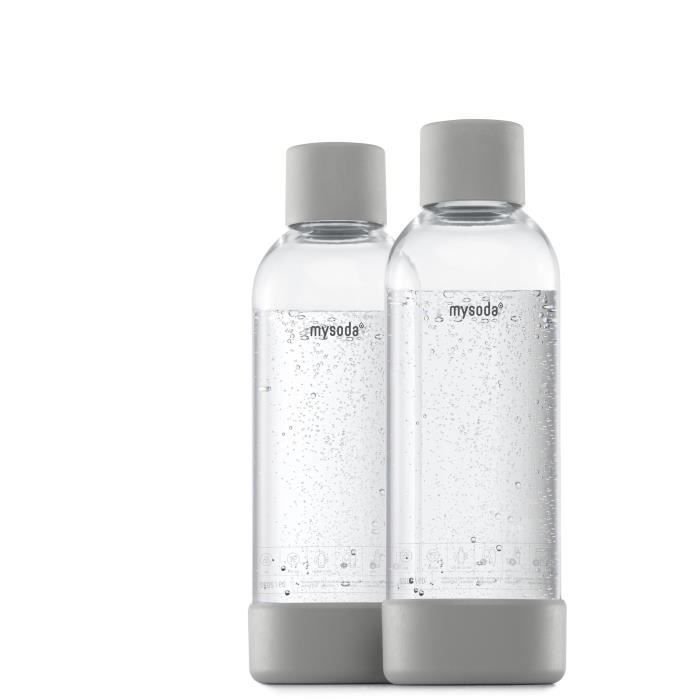 MYSODA - Pack de 2 bouteilles Gray PET et Biocomposite 1L - Photo n°1