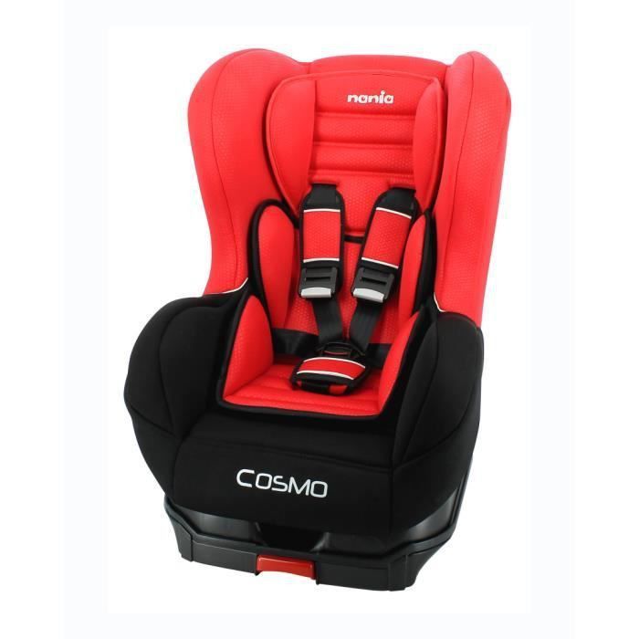 NANIA Siege auto Cosmo Double Isofix + Mousse + Boucle Groupe 0/1 - Naissance a 18 kg - Rouge - Photo n°1