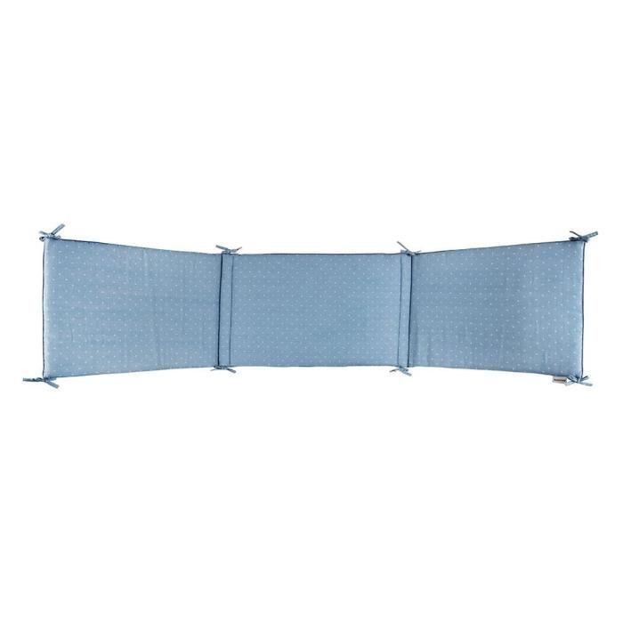 NATTOU - Pure Bleu Tour de lit coton 180x40cm - Photo n°1