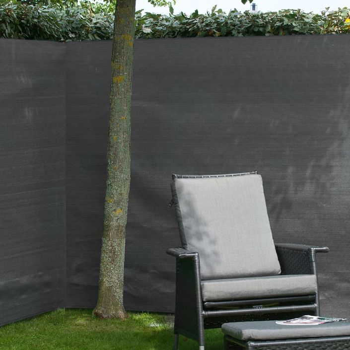 Nature Brise-vue de jardin PE 1 x 3 m Anthracite - Photo n°2