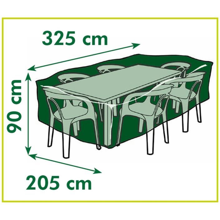 Nature Housse de mobilier de jardin tables rectangulaires 325x205x90cm - Photo n°3