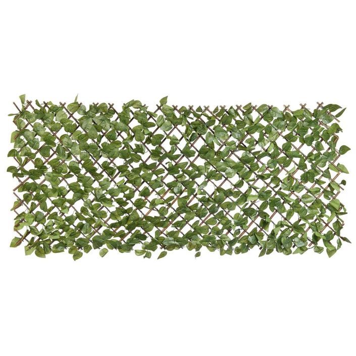 Nature Treillis de jardin avec feuilles vertes de laurier 90x180 cm - Photo n°1