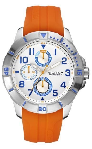 Nautica Nsr 300 Nai12507g - Stainless Steel - Silicon - Date - Multifunction - 45 Mm - 100 Meters - Photo n°1