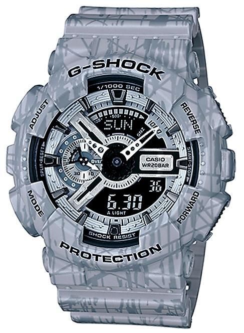 New Casio G-shock Ga110sl-8acr Shock & Magnetic Resistant Auto Led World Time 29 Zones - 4 Daily Alarms Snooze Alarm Hourly Time Signal Countdown Timer Full Auto-calendar Wr 200mt **original Box - Photo n°1