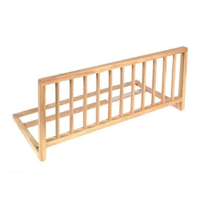 NIDALYS -Barriere de lit bois naturel 90 cm - Norme BS - Photo n°1