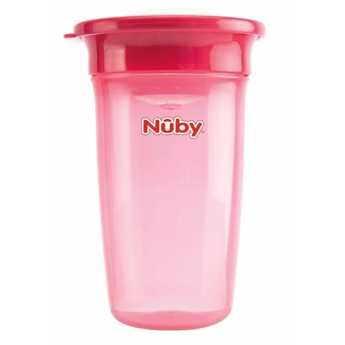 NUBY Gobelet magique 360° - 300 ml - Rose - 6 mois + 2 - Photo n°1