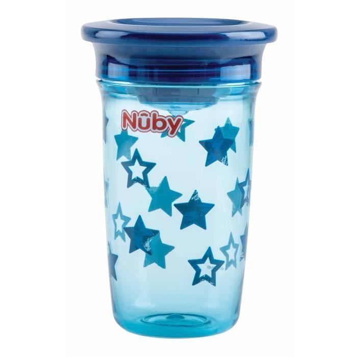 NUBY Gobelet magique 360° en Tritan - 300 ml - Bleu - 6 mois + - Photo n°1