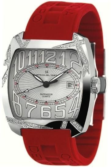 Officina Del Tempo Marrakech Ss Case. Silicond Strap. Diamonds. 42 Mm Wr 10 Atm OTD028_01SAWR - Photo n°1