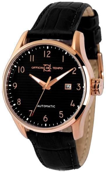 Officina Del Tempo Style Ii 8215 Automatic Pvd Rose Gold Case Leather Strap 46mm Data Wr 10atm OT1033_430NGN - Photo n°1