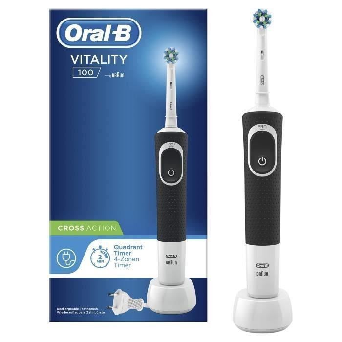 Oral-B- Brosse a dent électrique rechargeable Braun Vitality 100 Cross action - Photo n°1
