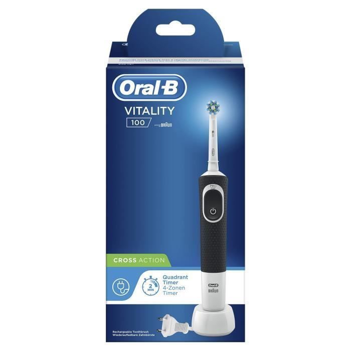 Oral-B- Brosse a dent électrique rechargeable Braun Vitality 100 Cross action - Photo n°2