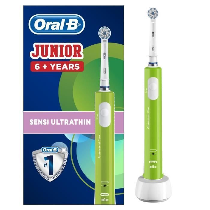 Oral-B Junior 6+ Brosse a dents électrique rechargeable - Vert - Photo n°1