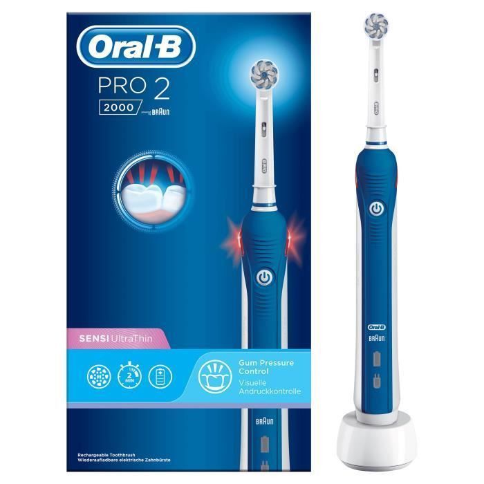 Oral-B Pro 2 2000 Brosse a Dents Électrique - aide a brosser les dents pendant 2 minutes - Photo n°1