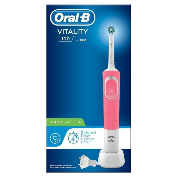 Oral-B Vitality 100 Cross Action Brosse a Dents Électrique - nettoyage 2D - Photo n°2