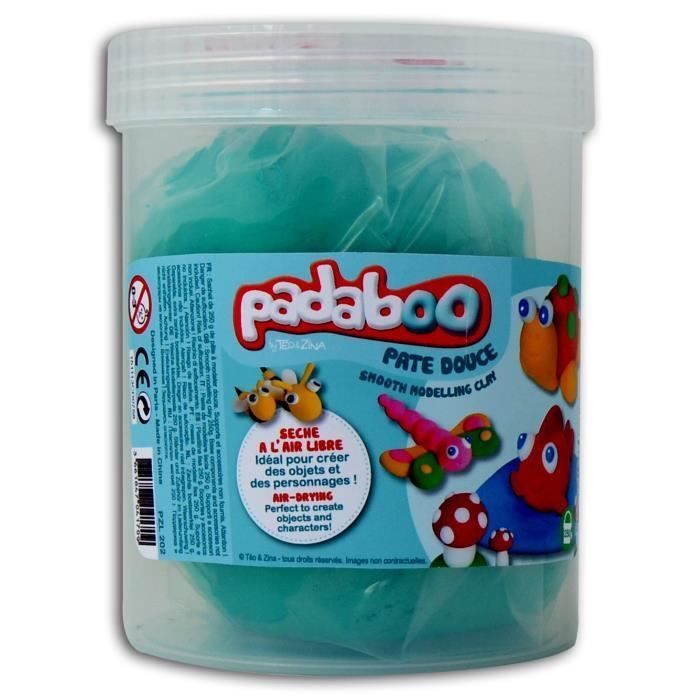 PADABOO Seau de 250g de pâte a modeler - verte - Photo n°1