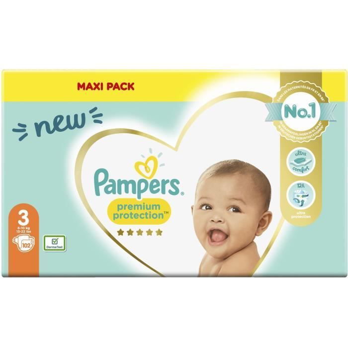 PAMPERS 102 Couches Premium Protection Taille 3 - Photo n°4