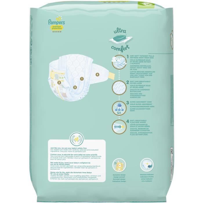 PAMPERS 18 Couches Premium Protection Taille 6 - Photo n°2