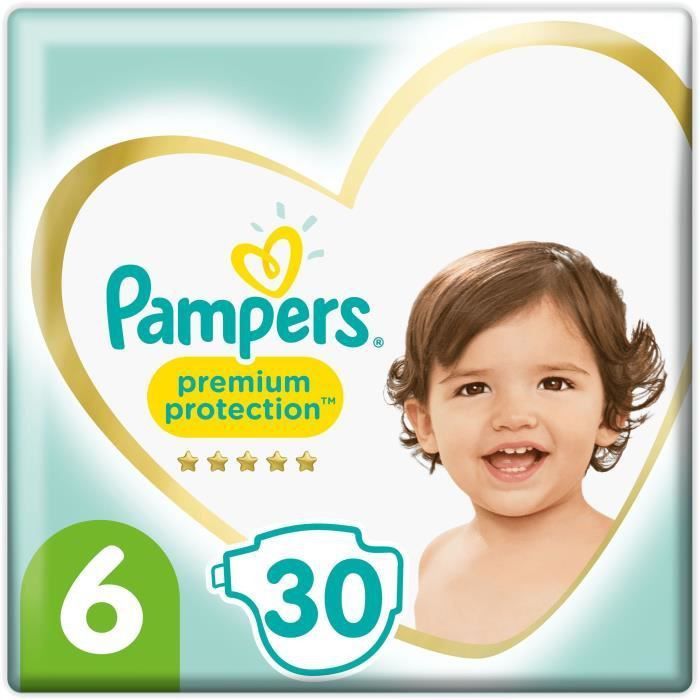 PAMPERS 30 Couches Premium Protection Taille 6 - Photo n°1