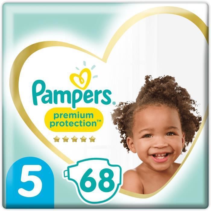 PAMPERS 34 Couches Premium Protection Taille 5 - Photo n°1