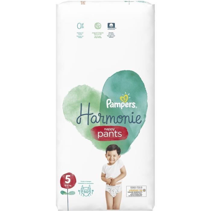 PAMPERS 50 Couches-Culottes Harmonie Nappy Pants Taille 5 - Photo n°4