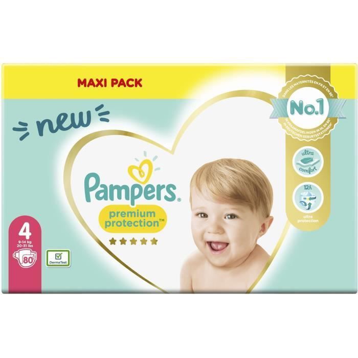 PAMPERS 80 Couches Premium Protection Taille 4 - Photo n°4