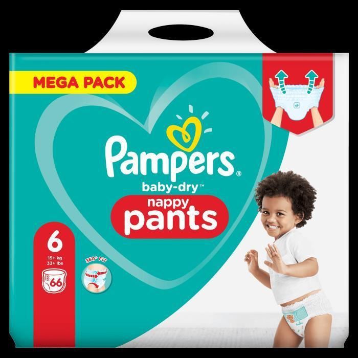 Pampers Baby-Dry Pants Couches-Culottes Taille 6, 66 Culottes - Photo n°2