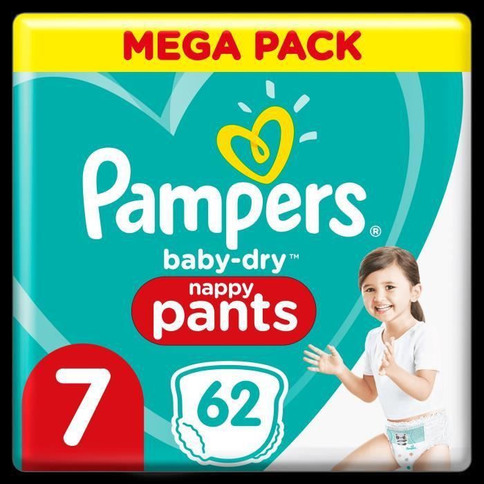 Pampers Baby-Dry Pants Couches-Culottes Taille 7, 62 Culottes - Photo n°1