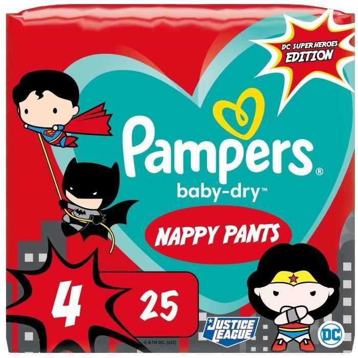 PAMPERS Baby-Dry Pants Taille 4 - 25 Couches-culottes - Photo n°1