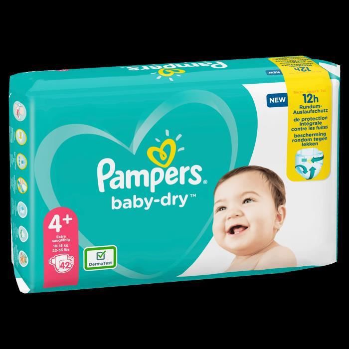 Pampers Baby-Dry Taille 4+, 42 Couches - Photo n°4