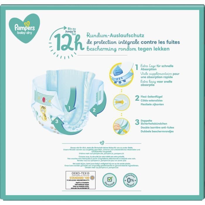 PAMPERS Baby-Dry Taille 4 - 90 Couches - Photo n°4