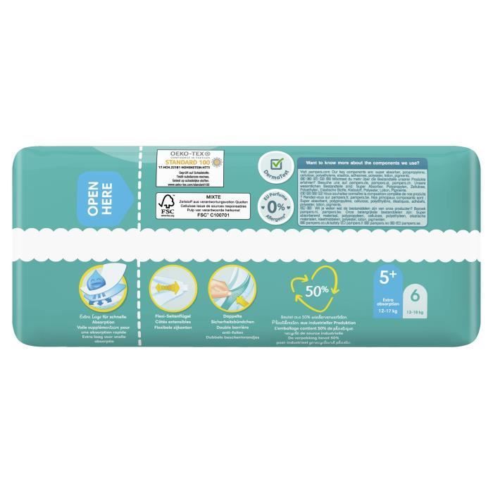 PAMPERS Baby-Dry Taille 5+ - 37 Couches - Photo n°3