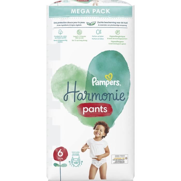PAMPERS Harmonie Pants Taille 6 - 48 Couches-culottes - Photo n°1