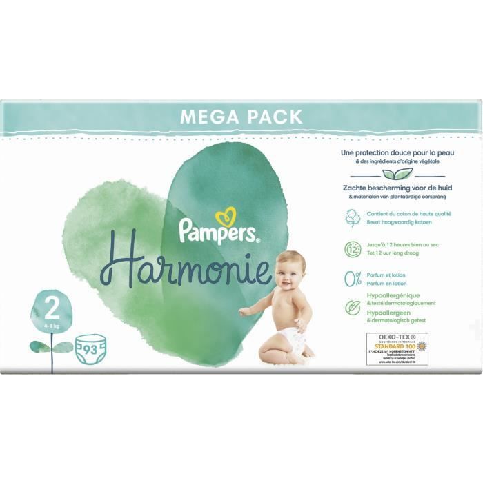 PAMPERS Harmonie Taille 2 - 93 Couches - Photo n°1