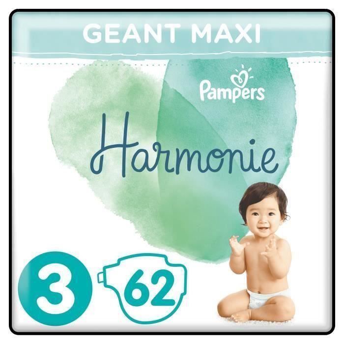 Pampers Harmonie Taille 3, 62 Couches - Photo n°1