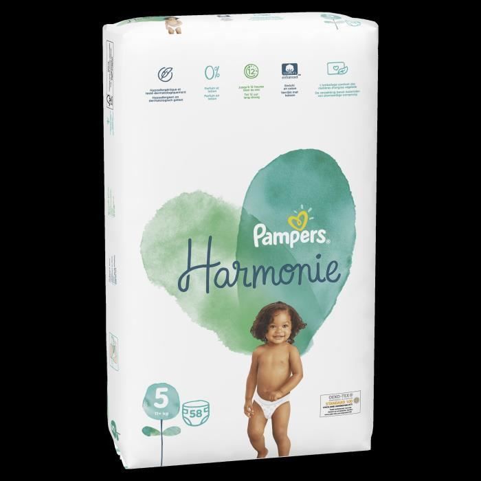 Pampers Harmonie Taille 5, 58 Couches - Photo n°4