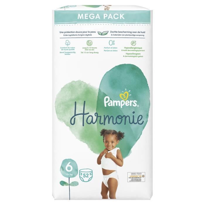 PAMPERS Harmonie Taille 6 - 52 couches - Photo n°1