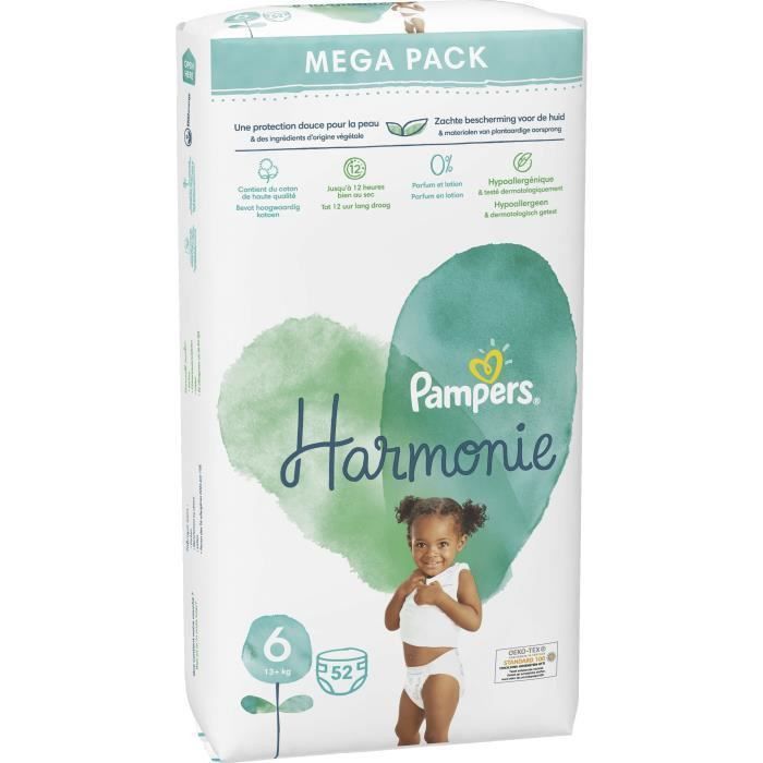 PAMPERS Harmonie Taille 6 - 52 couches - Photo n°6