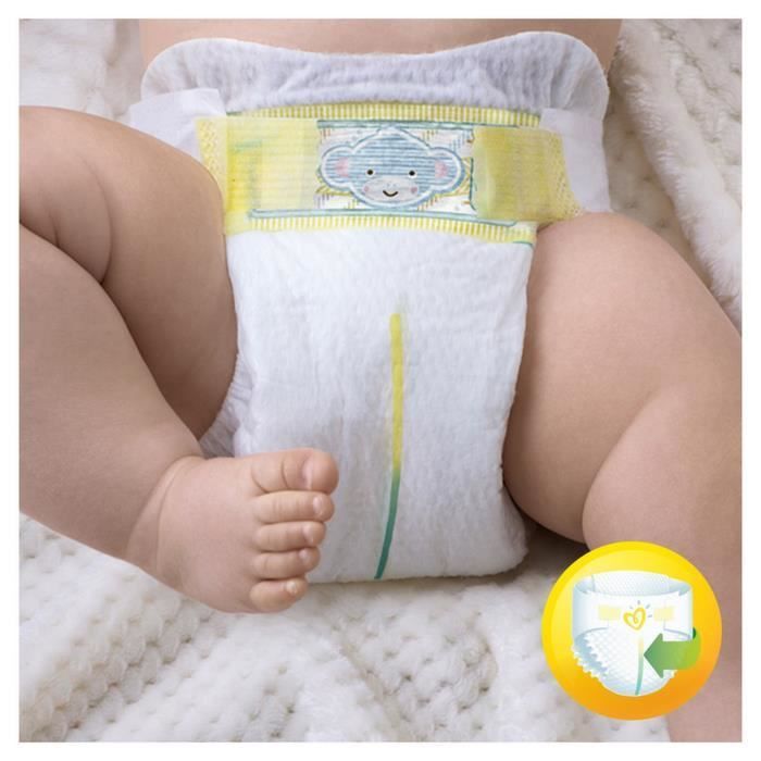 Pampers Premium Protection New Baby Taille 1 (Nouveau-Né) 2-5 kg, 96 Couches - Jumbo Pack - Photo n°5