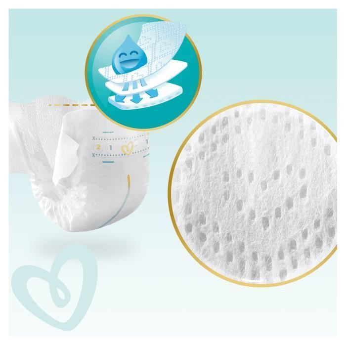 PAMPERS Premium Protection New Baby Taille 2 - 4 a 8kg - 240 couches - Format pack 1 mois - Photo n°5